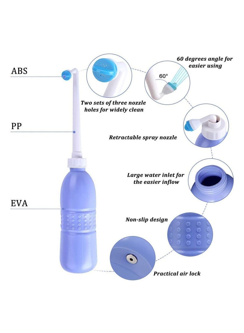 Home Care - Home Care Large Portable Bidet Bottle with Extended Nozzle – 650ml Travel Bidet for Effortless Personal Cleansing and Hygiene Blue - Image 1