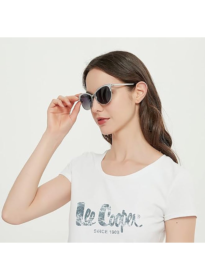 لي كوبر Women's Polarized Sunglasses Silver Frame Gradient Grey Lens - 50 mm Lens - LC1031C01  - Image 5
