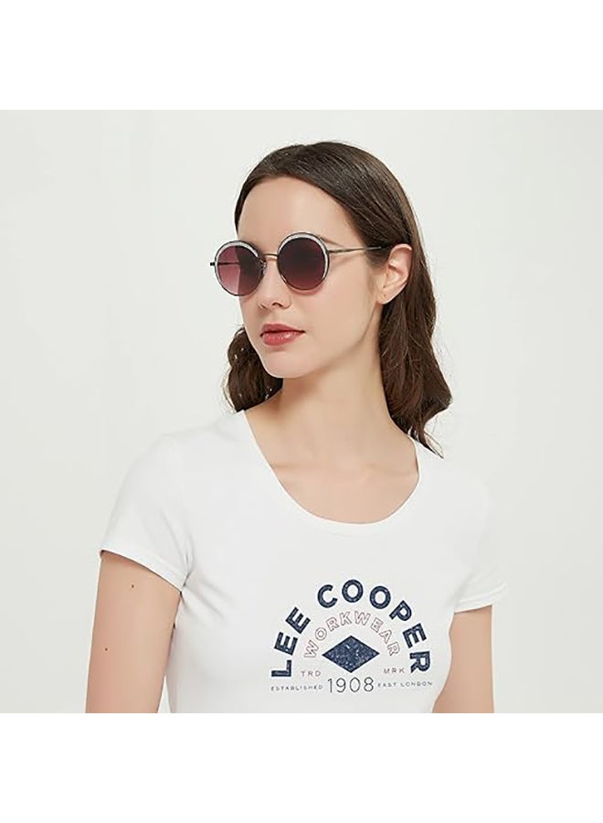 Lee Cooper Women's Polarized Sunglasses GUN Frame GRAD PINK Lens - 52mm Lens - LC1014C03  - Image 4