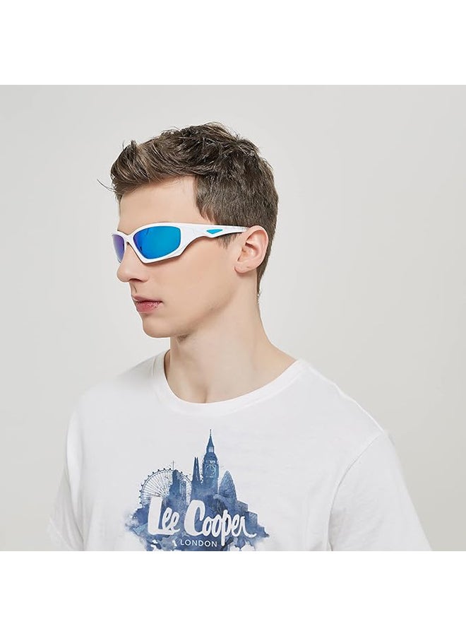 لي كوبر Men's Polarized Sunglasses M.BLACK Frame MIRROR REVO Lens - 62mm Lens - LC1011C03  - Image 4