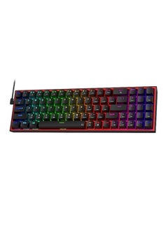 K628 Pollux 75% Wired RGB Gaming Keyboard, 78 Keys Hot-Swappable Compact Mechanical Keyboard w/100% Hot-Swap Socket, Free-Mod Plate Mounted PCB & Dedicated Arrow Keys and Numpad, Red Switch