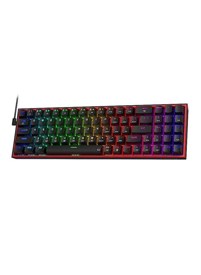 ريدراجون - K628 Pollux 75% Wired RGB Gaming Keyboard, 78 Keys Hot-Swappable Compact Mechanical Keyboard w/100% Hot-Swap Socket, Free-Mod Plate Mounted PCB & Dedicated Arrow Keys and Numpad, Red Switch - Image 1