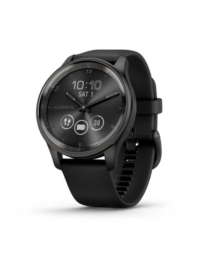 GARMIN Vivomove Trend - 40.4 Mm - Up To 5 Days Of Battery Life - 1.1" Inch Lcd Display, Chemically Strengthened Glass, Heart Rate Monitor, Stress Tracking, Smart Notification, Tap To Pay, Ios And Android Compatible Black - Image 1