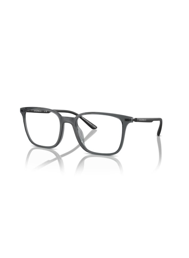 امبوريو ارماني - Unisex Square Shape Plastic Eyeglass Frames 6106 - Lens Size: 52 Mm - Shiny transparent black - Image 1