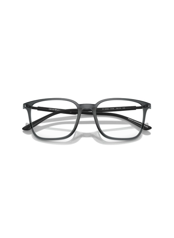 امبوريو ارماني - Unisex Square Shape Plastic Eyeglass Frames 6106 - Lens Size: 52 Mm - Shiny transparent black - Image 1