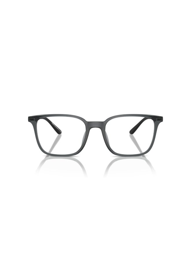 امبوريو ارماني - Unisex Square Shape Plastic Eyeglass Frames 6106 - Lens Size: 52 Mm - Shiny transparent black - Image 1