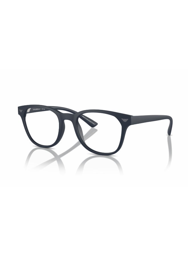 EMPORIO ARMANI Unisex Round Shape Plastic Eyeglass Frames 5088 - Lens Size: 52 Mm - Matte Blue - Image 1