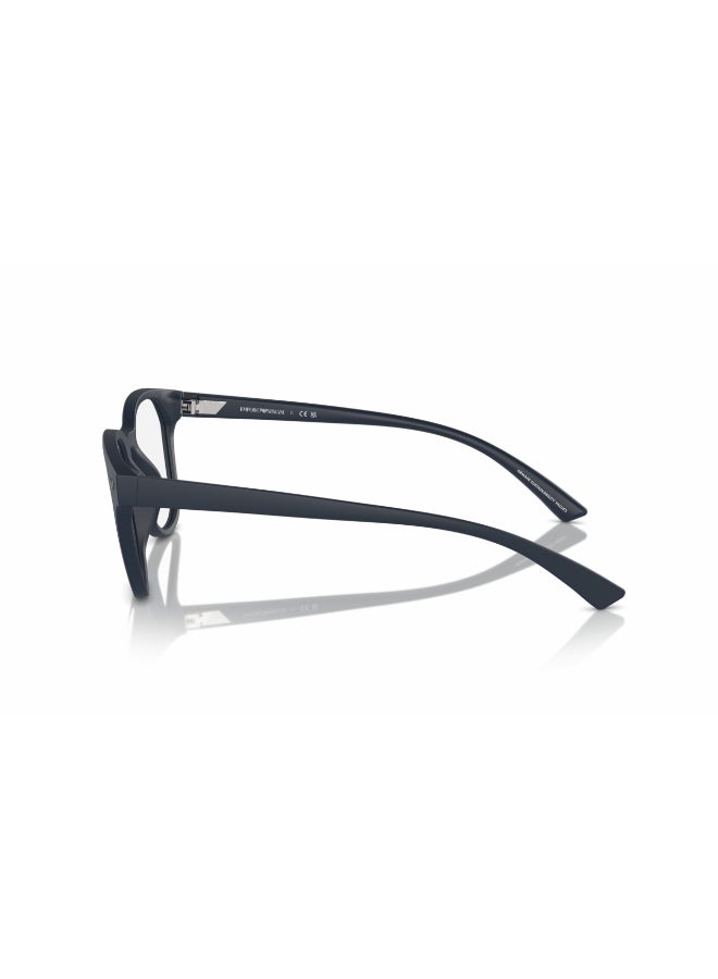EMPORIO ARMANI Unisex Round Shape Plastic Eyeglass Frames 5088 - Lens Size: 52 Mm - Matte Blue - Image 2