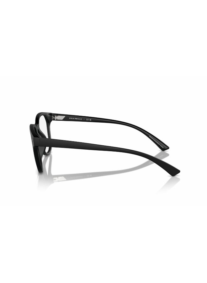 EMPORIO ARMANI Unisex Round Shape Plastic Eyeglass Frames 5001 - Lens Size: 50 Mm - Matte Black - Image 2