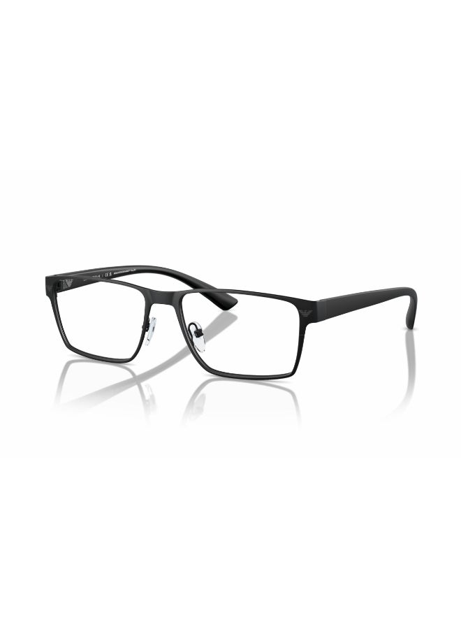 EMPORIO ARMANI Unisex Rectangular Shape Plastic Eyeglass Frames 3001 - Lens Size: 53 Mm - Matte Black - Image 1