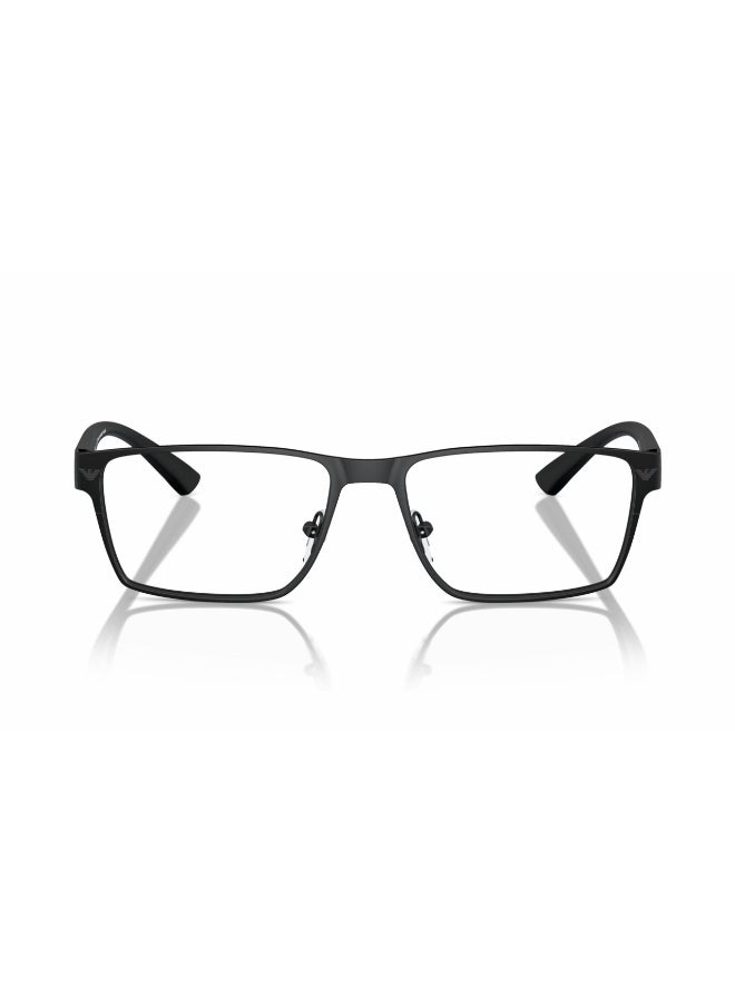 EMPORIO ARMANI Unisex Rectangular Shape Plastic Eyeglass Frames 3001 - Lens Size: 53 Mm - Matte Black - Image 3