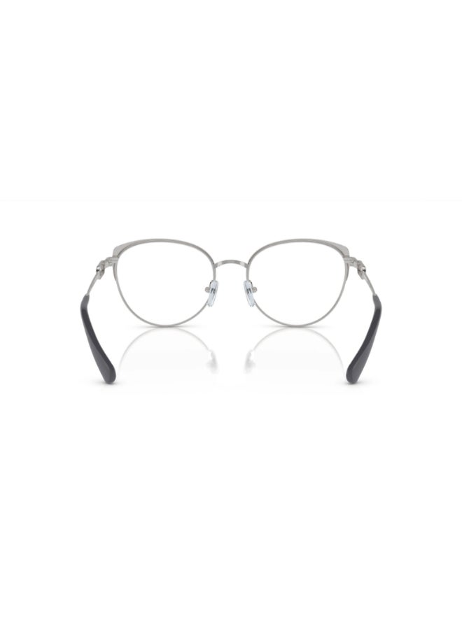 EMPORIO ARMANI Unisex Cat Eye Shape Plastic Eyeglass Frames 3370 - Lens Size: 51 Mm - Shiny Silver/Grey - Image 4