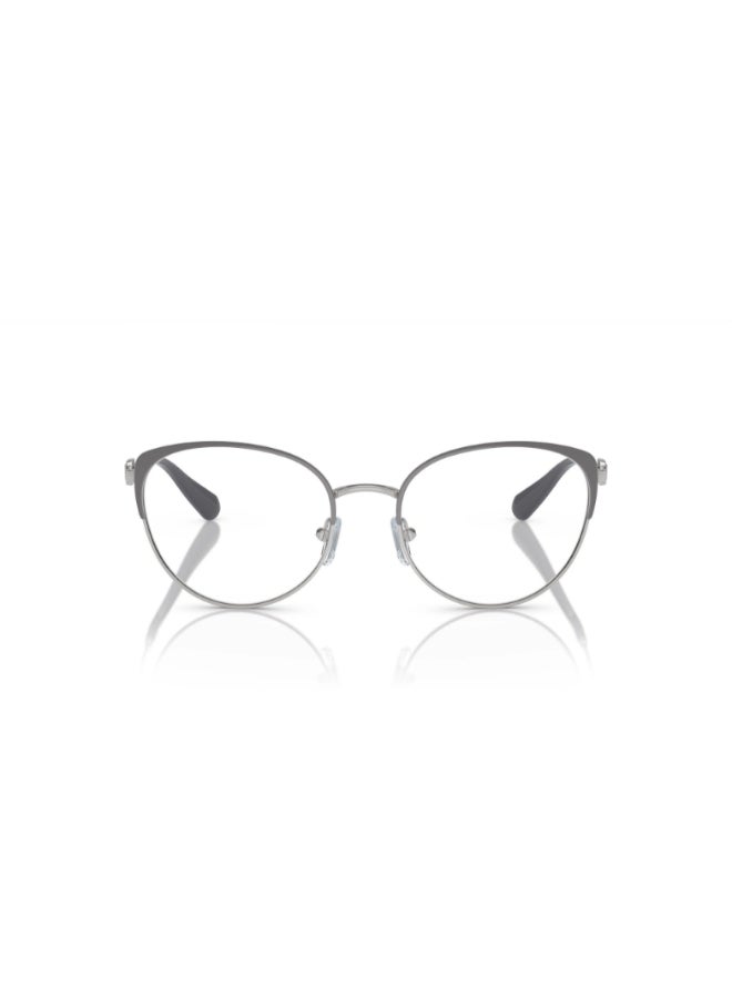 EMPORIO ARMANI Unisex Cat Eye Shape Plastic Eyeglass Frames 3370 - Lens Size: 51 Mm - Shiny Silver/Grey - Image 2