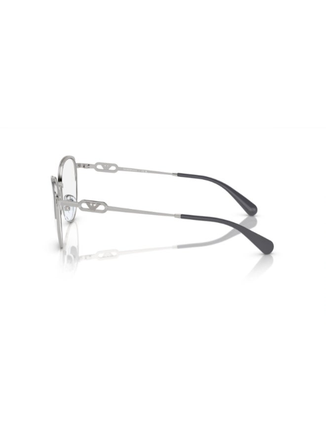 EMPORIO ARMANI Unisex Cat Eye Shape Plastic Eyeglass Frames 3370 - Lens Size: 51 Mm - Shiny Silver/Grey - Image 3