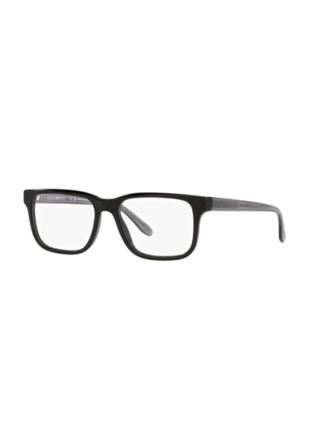 EMPORIO ARMANI Unisex Rectangular Shape Plastic Eyeglass Frames 5017 - Lens Size: 53 Mm - Black - Image 2