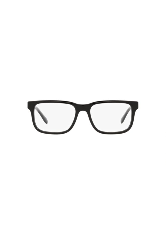 EMPORIO ARMANI Unisex Rectangular Shape Plastic Eyeglass Frames 5017 - Lens Size: 53 Mm - Black - Image 3