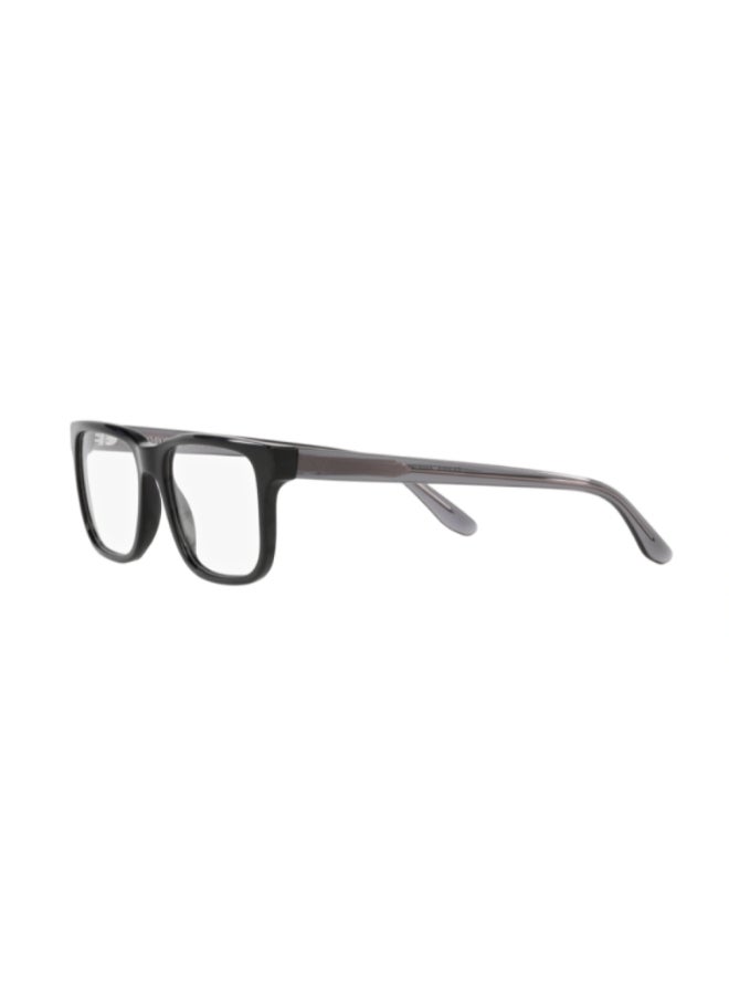 EMPORIO ARMANI Unisex Rectangular Shape Plastic Eyeglass Frames 5017 - Lens Size: 53 Mm - Black - Image 4