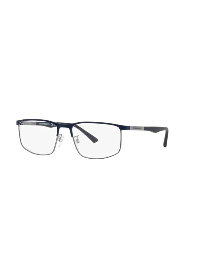 EMPORIO ARMANI Unisex Rectangular Shape Plastic Eyeglass Frames 3155 - Lens Size: 54 Mm - Matte Blue - Image 1