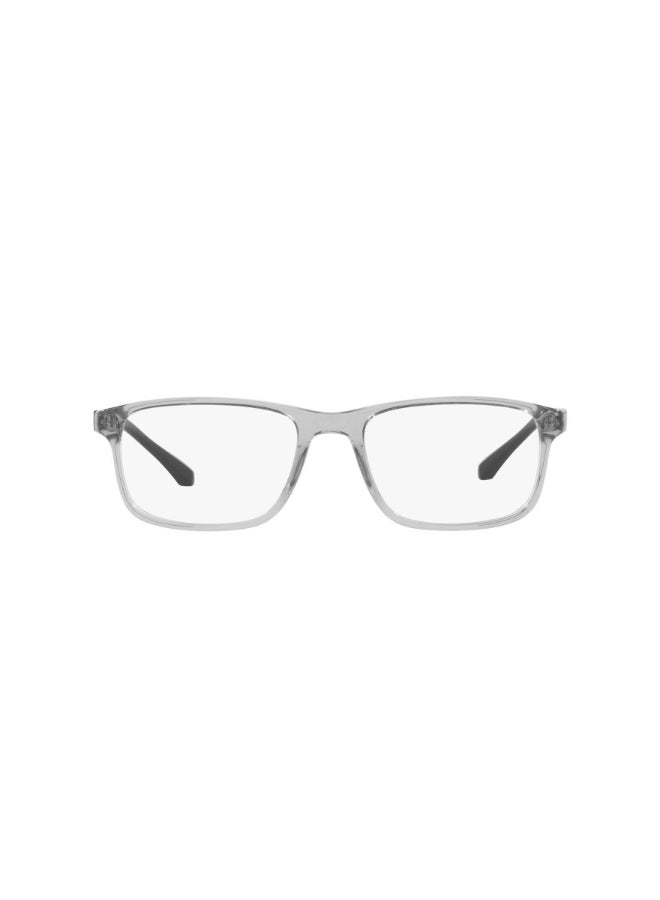 Unisex Rectangular Shape Plastic Eyeglass Frames 5029 - Lens Size: 53 Mm - Transparent Grey