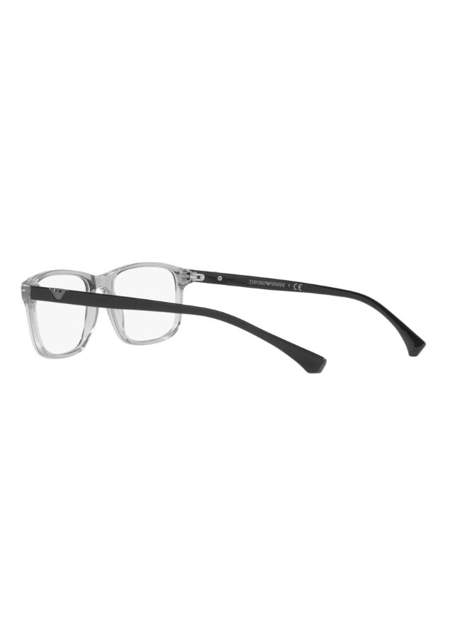 Unisex Rectangular Shape Plastic Eyeglass Frames 5029 - Lens Size: 53 Mm - Transparent Grey