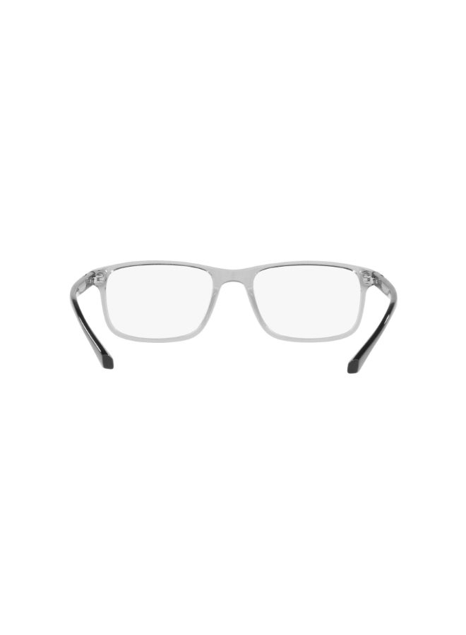 Unisex Rectangular Shape Plastic Eyeglass Frames 5029 - Lens Size: 53 Mm - Transparent Grey