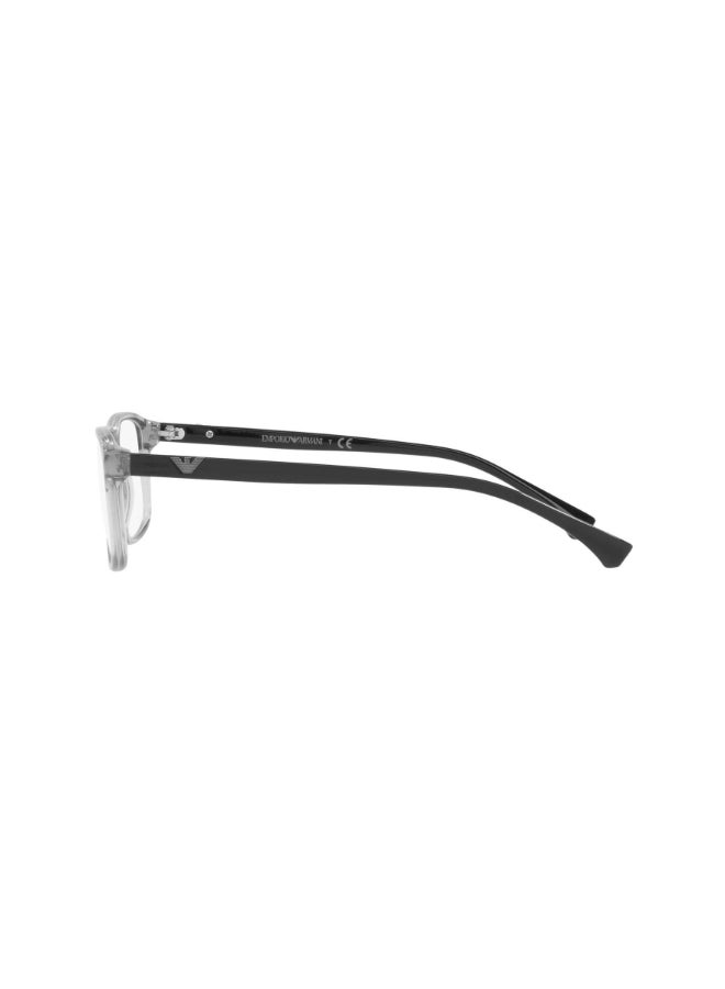 Unisex Rectangular Shape Plastic Eyeglass Frames 5029 - Lens Size: 53 Mm - Transparent Grey