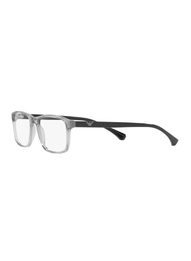 Unisex Rectangular Shape Plastic Eyeglass Frames 5029 - Lens Size: 53 Mm - Transparent Grey