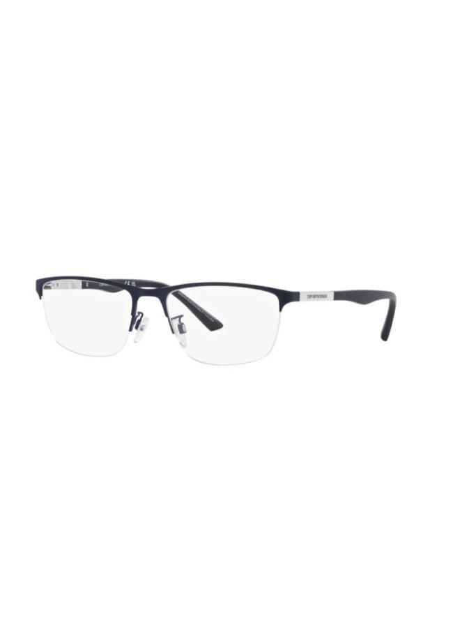 EMPORIO ARMANI Unisex Rectangular Shape Plastic Eyeglass Frames 3018 - Lens Size: 54 Mm - Matte Blue - Image 1
