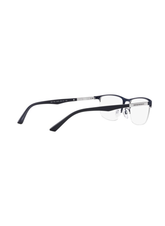 EMPORIO ARMANI Unisex Rectangular Shape Plastic Eyeglass Frames 3018 - Lens Size: 54 Mm - Matte Blue - Image 4