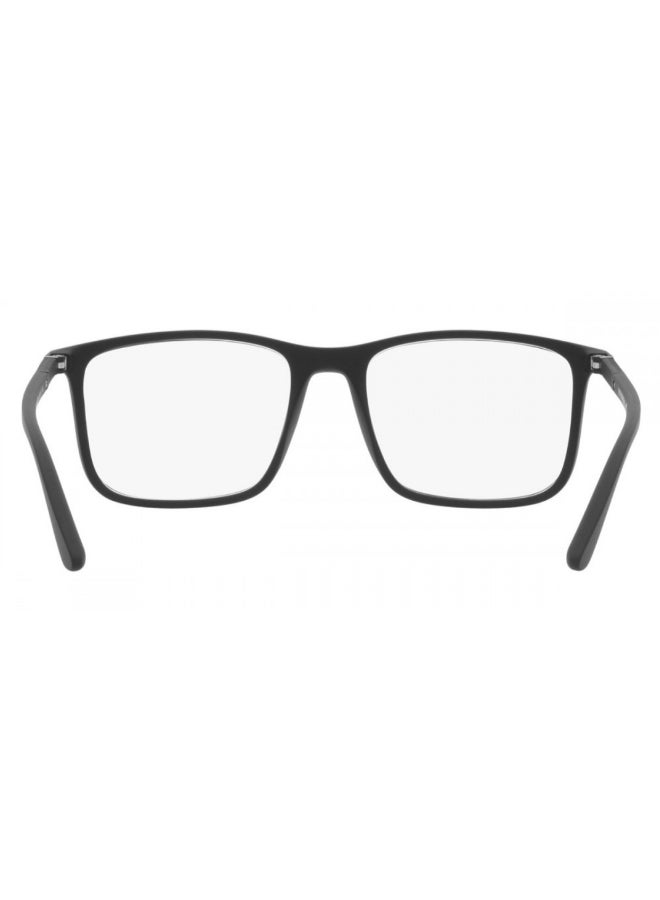 امبوريو ارماني - Unisex Square Shape Plastic Eyeglass Frames 5001 - Lens Size: 54 Mm - Matte Black - Image 1