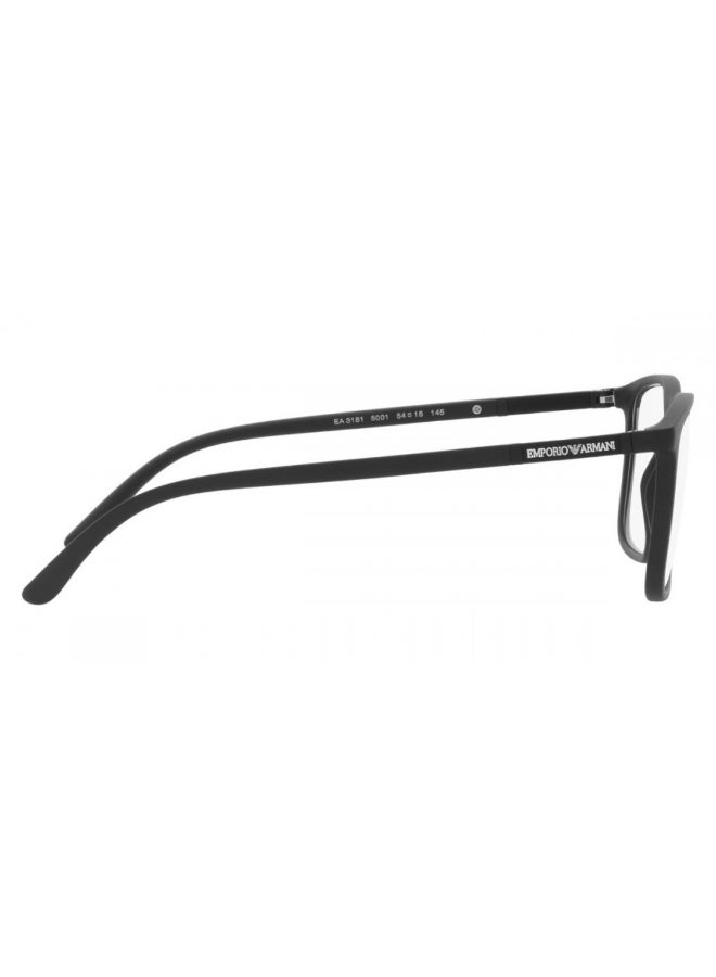 امبوريو ارماني - Unisex Square Shape Plastic Eyeglass Frames 5001 - Lens Size: 54 Mm - Matte Black - Image 1