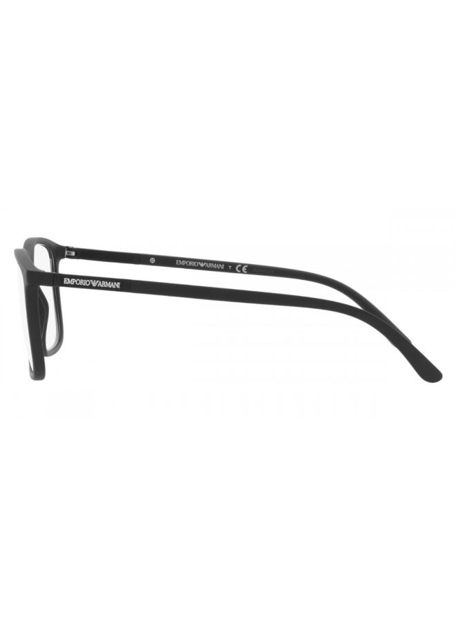 امبوريو ارماني - Unisex Square Shape Plastic Eyeglass Frames 5001 - Lens Size: 54 Mm - Matte Black - Image 1