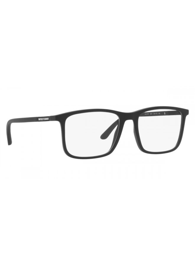 امبوريو ارماني - Unisex Square Shape Plastic Eyeglass Frames 5001 - Lens Size: 54 Mm - Matte Black - Image 1