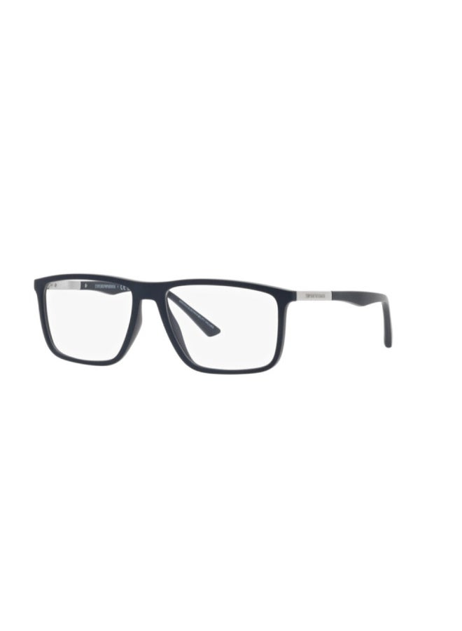 EMPORIO ARMANI Unisex Rectangular Shape Plastic Eyeglass Frames 5088 - Lens Size: 54 Mm - Matte Blue - Image 1