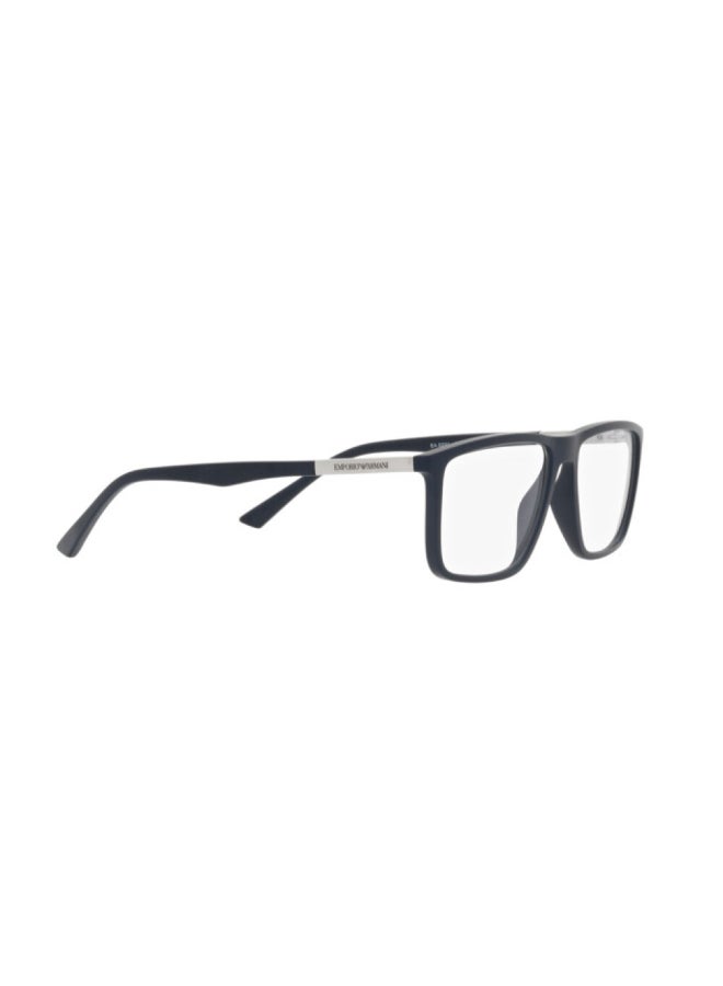 EMPORIO ARMANI Unisex Rectangular Shape Plastic Eyeglass Frames 5088 - Lens Size: 54 Mm - Matte Blue - Image 5