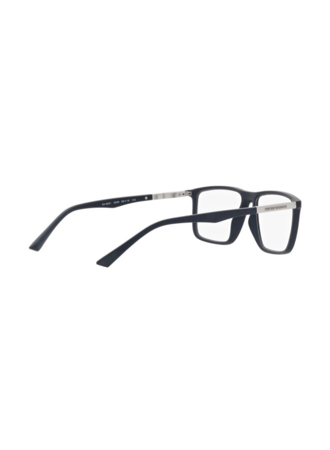 EMPORIO ARMANI Unisex Rectangular Shape Plastic Eyeglass Frames 5088 - Lens Size: 54 Mm - Matte Blue - Image 4