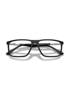 EMPORIO ARMANI Unisex Rectangular Shape Plastic Eyeglass Frames 5001 - Lens Size: 54 Mm - Matte Black  - Image 2