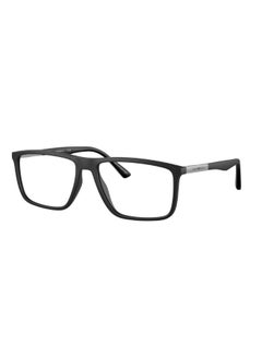EMPORIO ARMANI Unisex Rectangular Shape Plastic Eyeglass Frames 5001 - Lens Size: 54 Mm - Matte Black  - Image 1