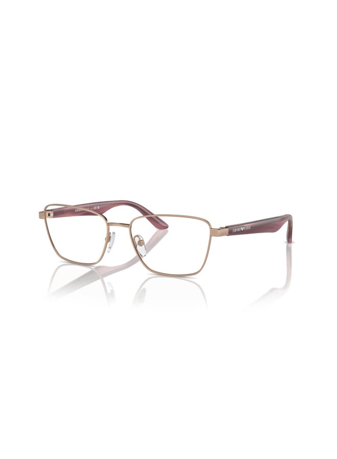 EMPORIO ARMANI Women's Rectangular Shape Plastic Eyeglass Frames 3011 - Lens Size: 52 Mm - Shiney Rose Gold - Image 1