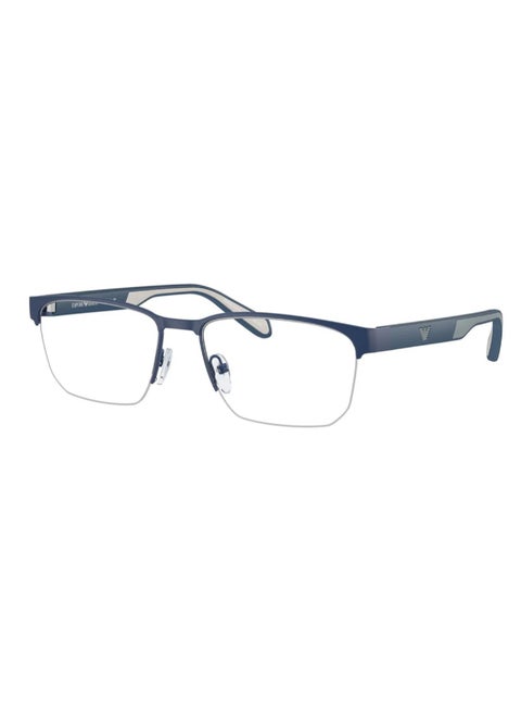 Men's Rectangular Shape Plastic Eyeglass Frames 3050 - Lens Size: 54 Mm - Matte Blue