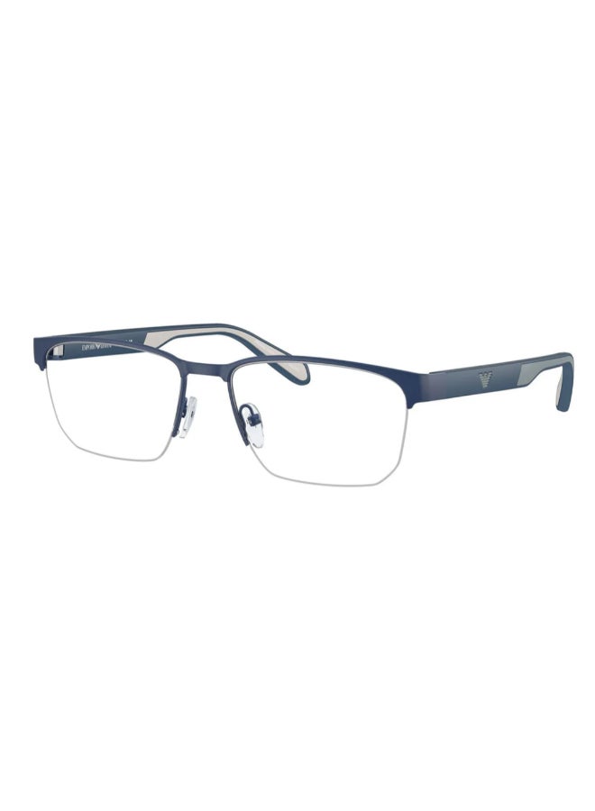EMPORIO ARMANI - Men's Rectangular Shape Plastic Eyeglass Frames 3050 - Lens Size: 54 Mm - Matte Blue - Image 1