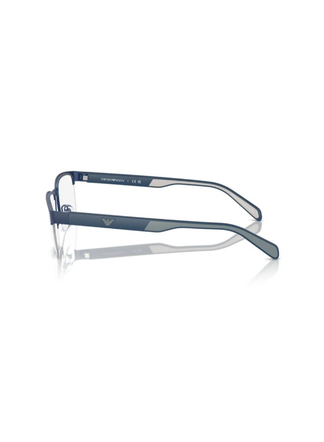 EMPORIO ARMANI - Men's Rectangular Shape Plastic Eyeglass Frames 3050 - Lens Size: 54 Mm - Matte Blue - Image 1