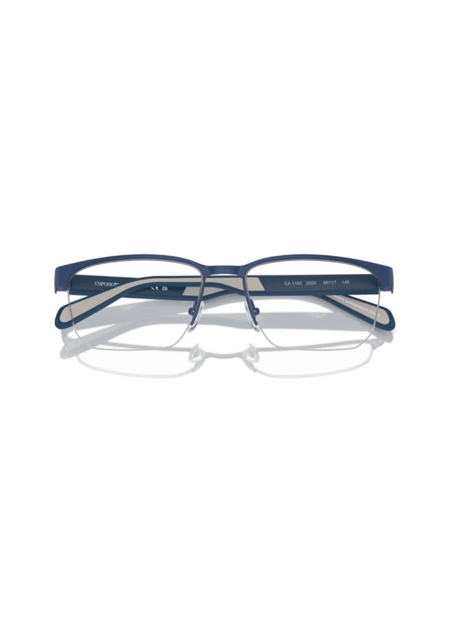 EMPORIO ARMANI - Men's Rectangular Shape Plastic Eyeglass Frames 3050 - Lens Size: 54 Mm - Matte Blue - Image 1
