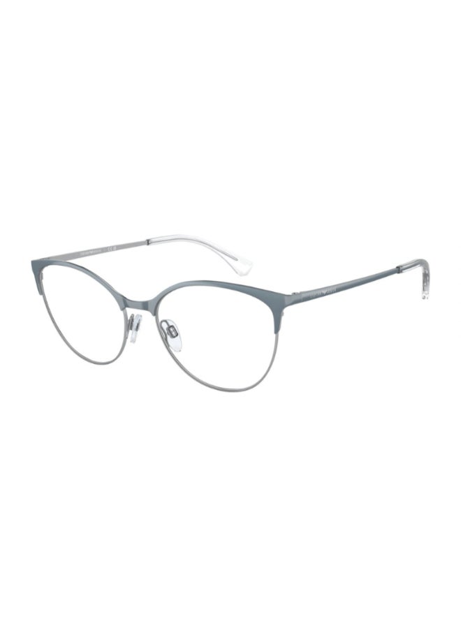 EMPORIO ARMANI Women's Cat Eye Shape Plastic Eyeglass Frames 3062 - Lens Size: 52 Mm - Shiney Blue And Silver - Image 1