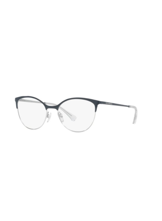 EMPORIO ARMANI Women's Cat Eye Shape Plastic Eyeglass Frames 3062 - Lens Size: 52 Mm - Shiney Blue And Silver - Image 3