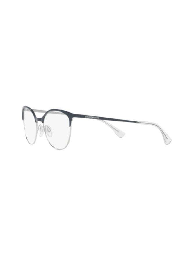 EMPORIO ARMANI Women's Cat Eye Shape Plastic Eyeglass Frames 3062 - Lens Size: 52 Mm - Shiney Blue And Silver - Image 4