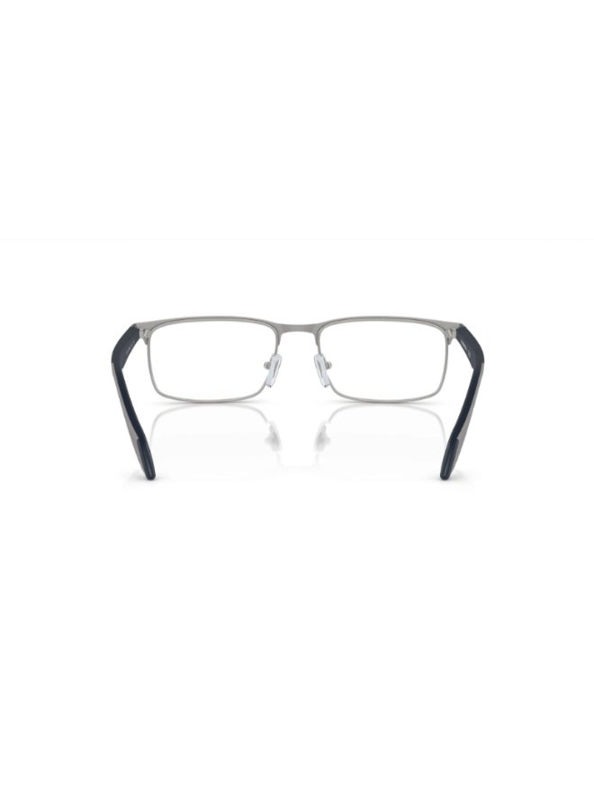 امبوريو ارماني إطارات نظارات بلاستيكية بشكل مستطيل 3368 - حجم العدسة: 54 مم - فضي غير لامع - Image 4