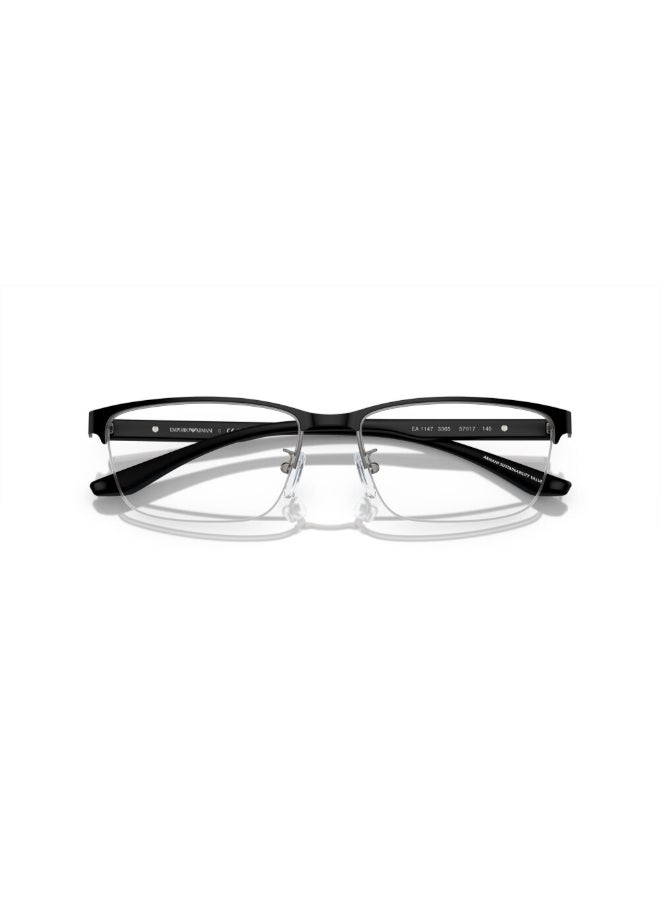 EMPORIO ARMANI Men's Rectangular Shape Plastic Eyeglass Frames 3365 - Lens Size: 55 Mm - Matte Gunmetal - Image 5