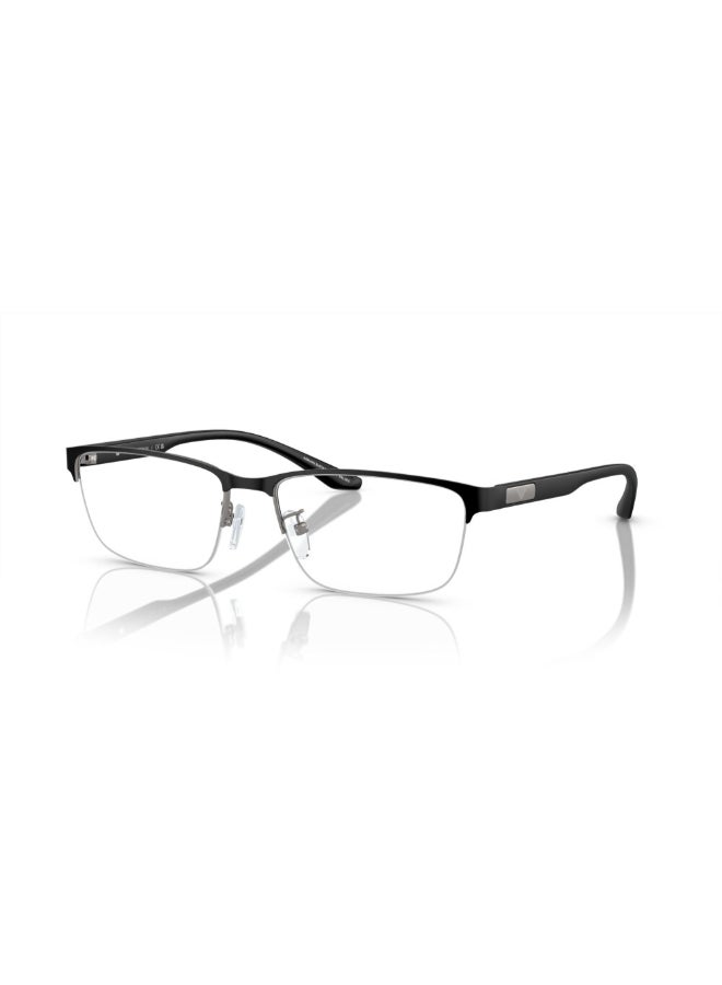 EMPORIO ARMANI Men's Rectangular Shape Plastic Eyeglass Frames 3365 - Lens Size: 55 Mm - Matte Gunmetal - Image 1
