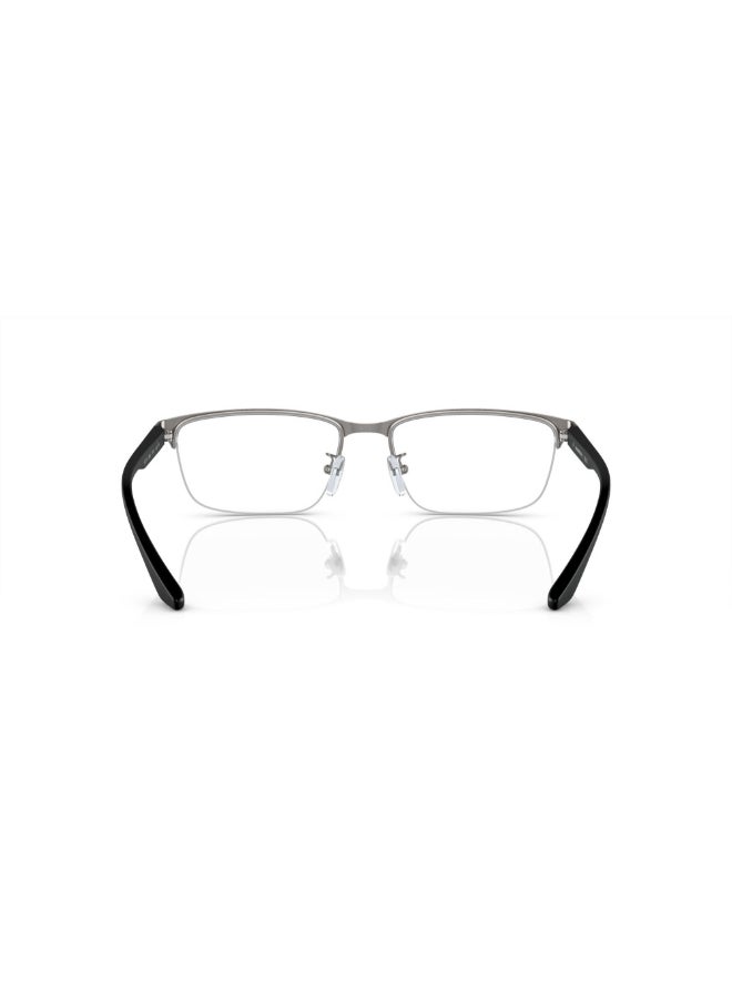 EMPORIO ARMANI Men's Rectangular Shape Plastic Eyeglass Frames 3365 - Lens Size: 55 Mm - Matte Gunmetal - Image 3